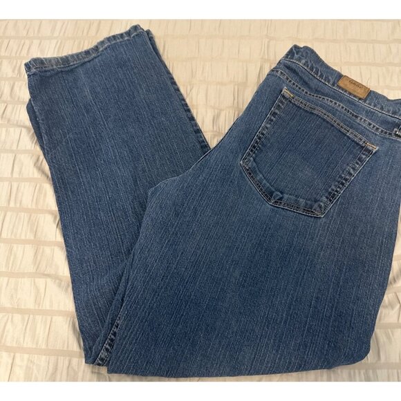 Cabelas Womens Dark Denim Straight Leg Jeans Size 16 Short - Picture 12 of 12